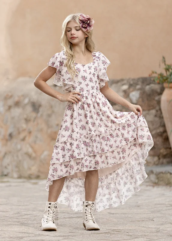 Dimia Dress in Lilac Ditsy Floral Tunics Trousers formal