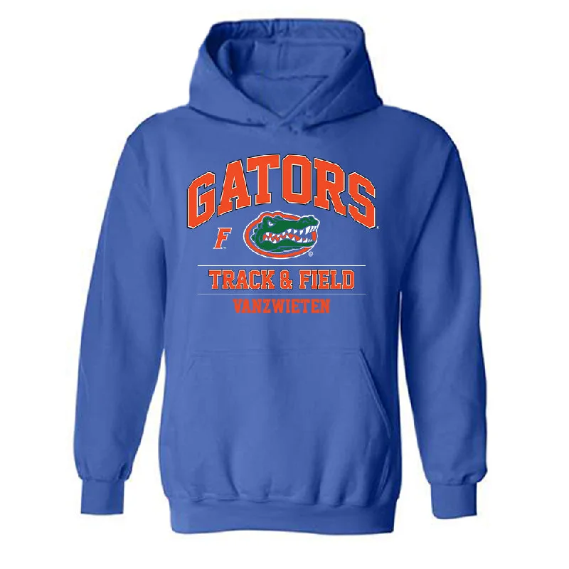 Florida - NCAA Women's Track & Field : Evelyn VanZwieten - Classic Fashion Shersey Hooded Sweatshirt Hoodie with Patch Decorative Personalized
