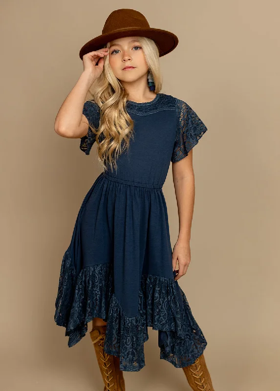 Nemia Dress in Navy Tunics Plaid country