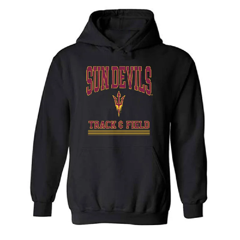 Arizona State - NCAA Women's Track & Field : Harlie Medrano - Classic Fashion Shersey Hooded Sweatshirt Hoodie with Hem Embroidery Detailed Premium