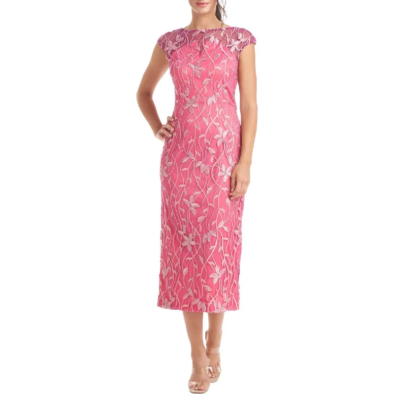 JS Collections Womens Embroidered Midi Cocktail and Party Dress Tunics Practical easy-care