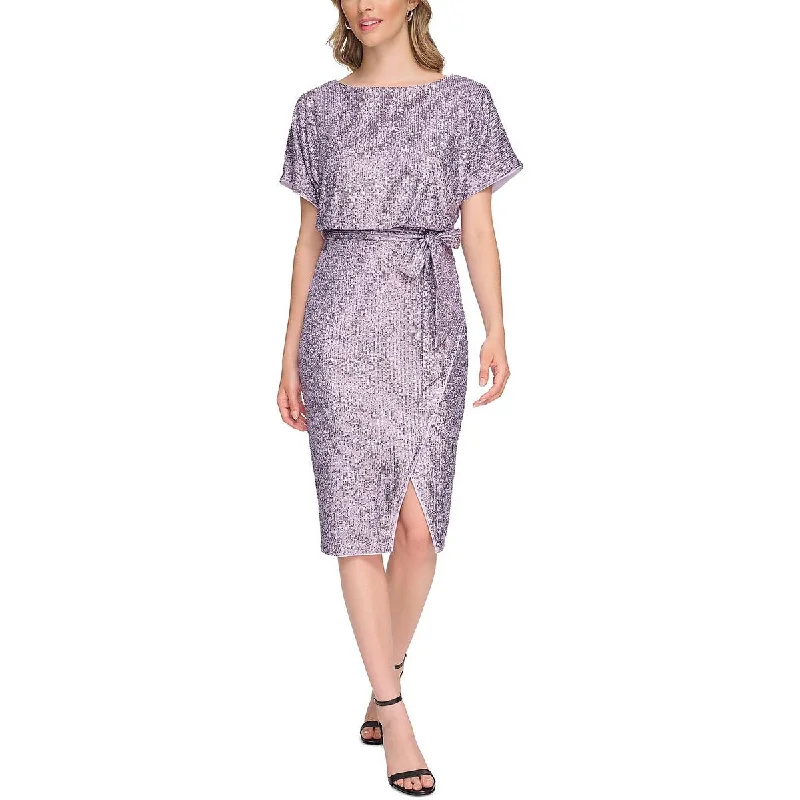 Kensie Womens Sequined Banded Bottom Cocktail And Party Dress Tunics Running lightweight