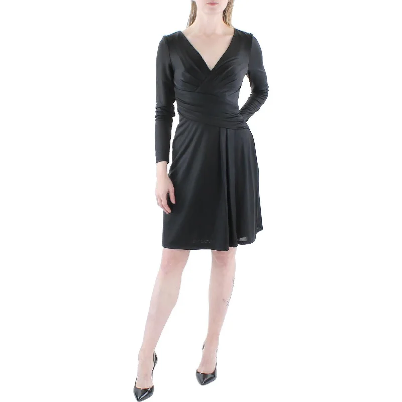 Lauren Ralph Lauren Womens Shimmer Knee-Length Cocktail and Party Dress Tunics Practical easy-care
