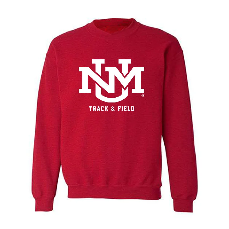 New Mexico - NCAA Women's Track & Field : Meadow Drebert - Classic Fashion Shersey Crewneck Sweatshirt Hoodie with Stripes Bold Sporty