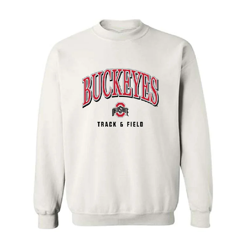 Ohio State - NCAA Women's Track & Field : Samantha Potts - Crewneck Sweatshirt Hoodie with Typography Text Message