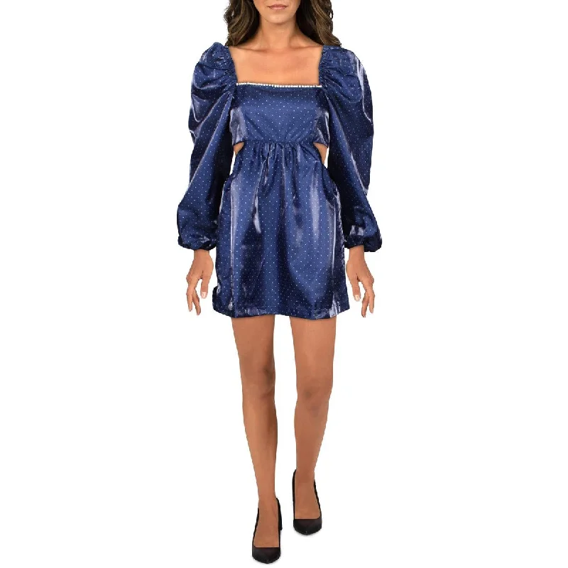 Danielle Bernstein Womens Juniors Rhinestone Mini Cocktail and Party Dress Tunics Practical durable