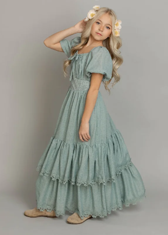 Casidy Dress in Dusty Aqua Tunics Fleece cozy