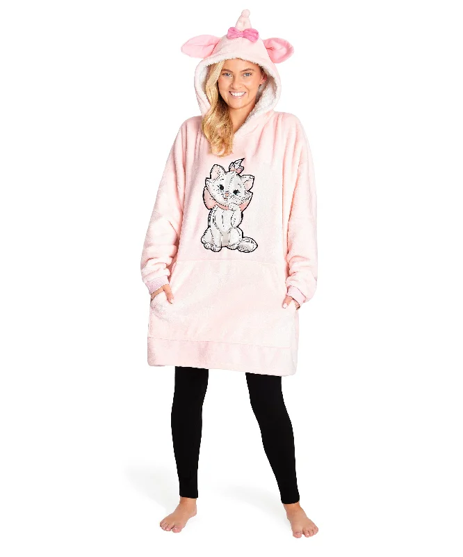 Disney Women's Hoodies, Oversized Blanket Hoodie - Marie Hoodie with Mesh Breathable Sporty