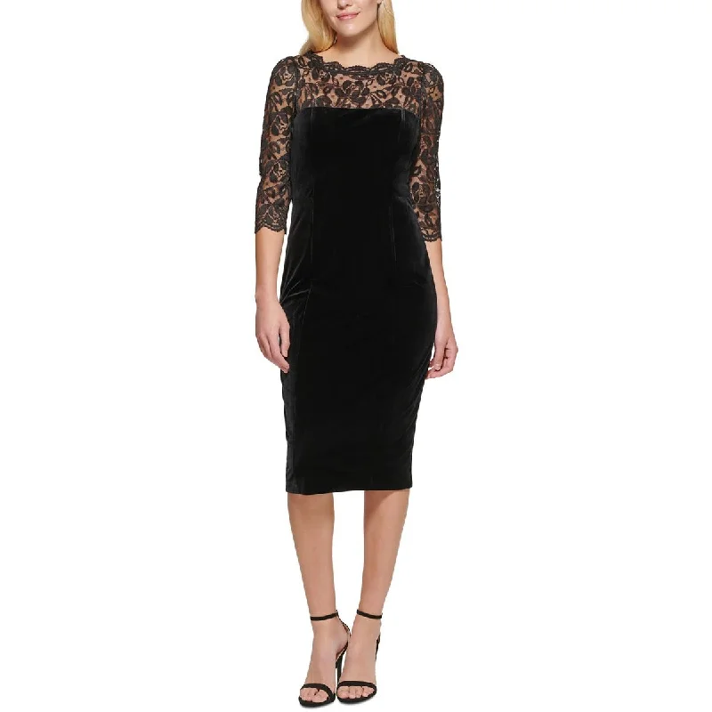 Eliza J Womens Padded Bust Velvet Cocktail And Party Dress Tunics Trousers formal