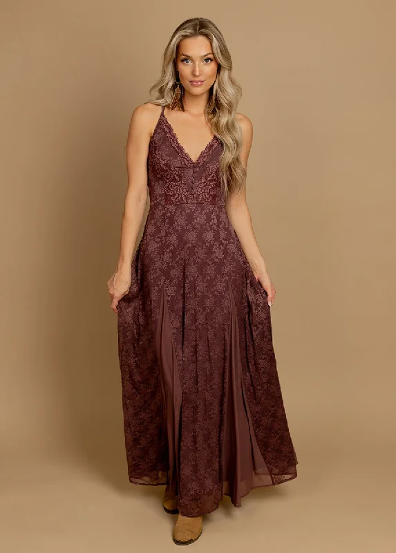 Alia Dress in Mahogany Turtleneck Warm Winter