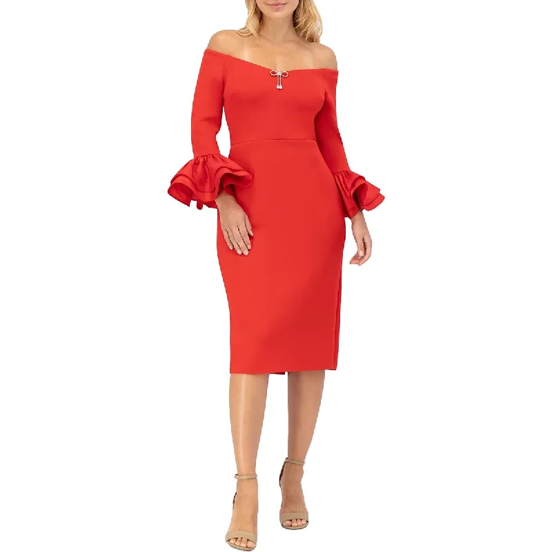 Eliza J Womens Ruffled  Cocktail And Party Dress Tunics Business professional