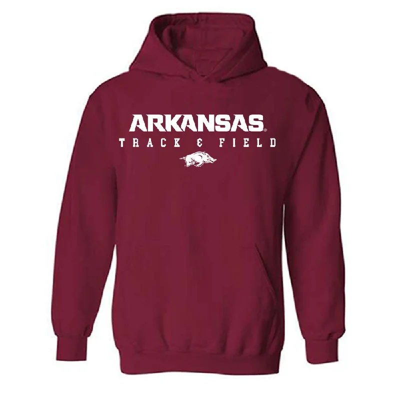 Arkansas - NCAA Women's Track & Field : Simone Ballard - Classic Shersey Hooded Sweatshirt Hoodie with Back Slit Movement Comfort