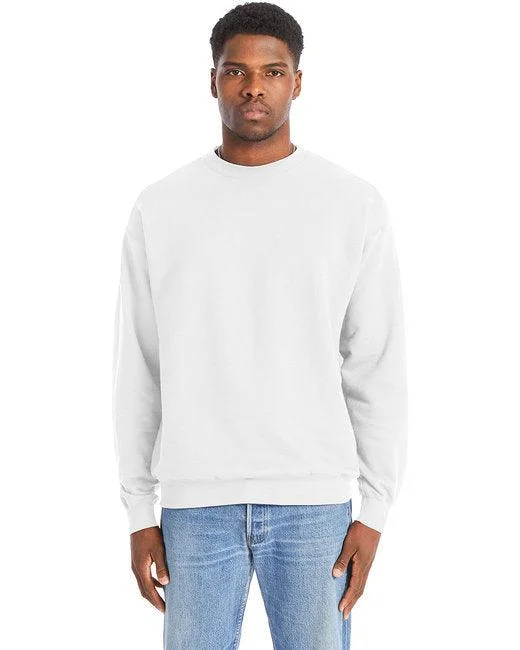 Hanes Perfect Sweats Crew Sweatshirt RS160 Hoodie with Exposed Zipper Edgy Industrial