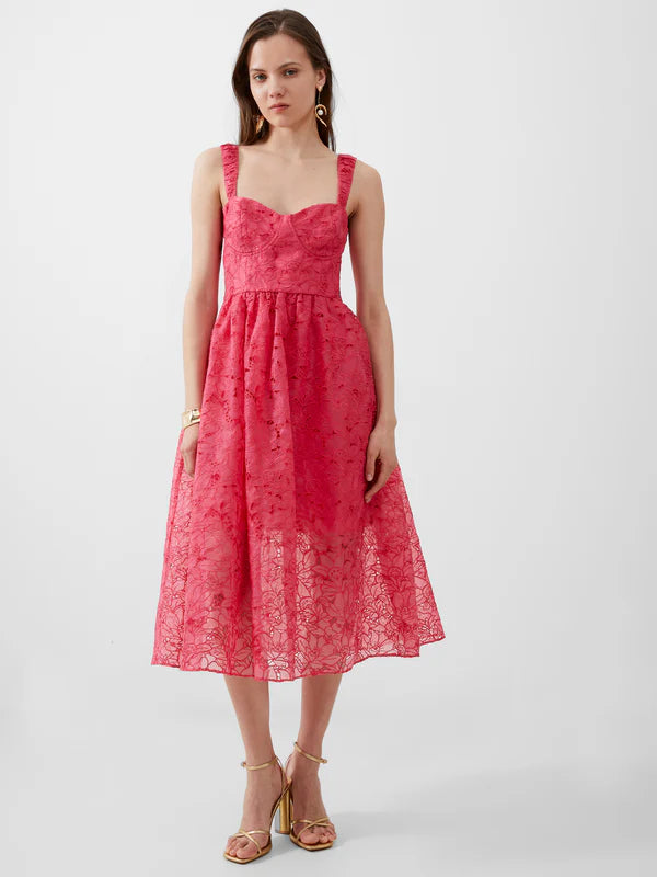 EMBROIDERED LACE STRAPPY DRESS Tunics Practical easy-care