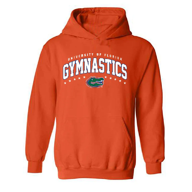 Florida - NCAA Women's Gymnastics : Alyssa Arana - Classic Fashion Shersey Hooded Sweatshirt Hoodie with Stripes Bold Sporty
