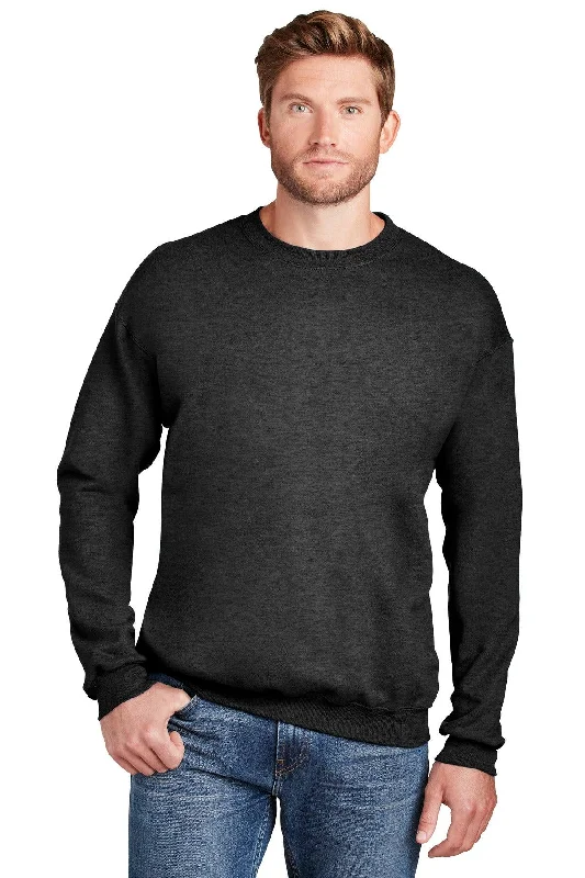Hanes Ultimate Cotton - Crewneck Sweatshirt.  F260 Hoodie with Drawstring Waist Adjustable Fitted