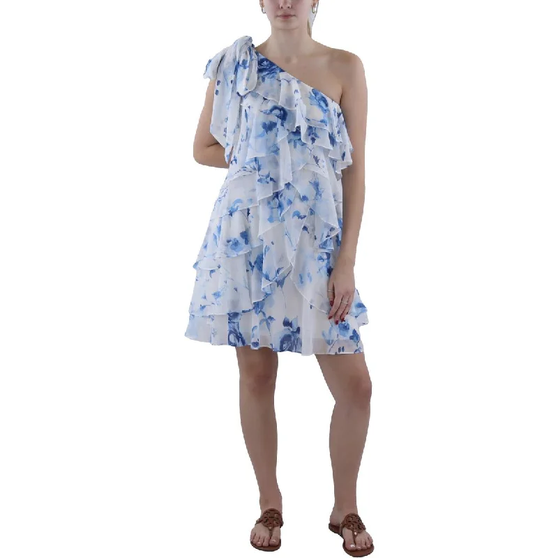 Lauren Ralph Lauren Womens Ruffled Recycled  Cocktail And Party Dress Tunics Versatile functional