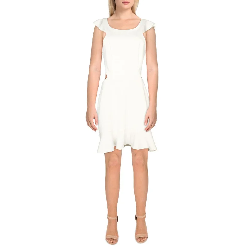 City Studio Womens Juniors Open Back Midi Cocktail And Party Dress Sequined Elegant Party