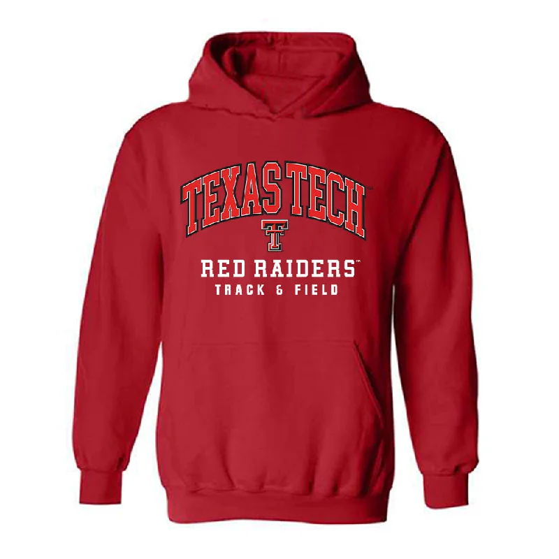 Texas Tech - NCAA Women's Track & Field : Magi' Harris - Classic Shersey Hooded Sweatshirt Hoodie Crop Top Short Trendy