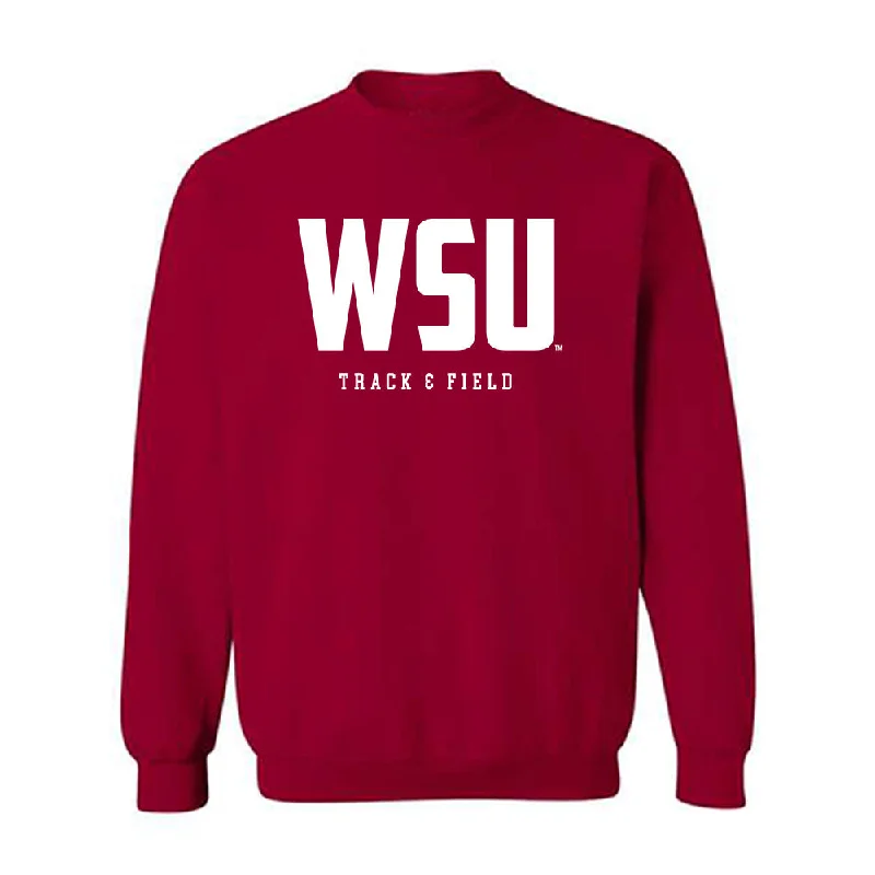WSU - NCAA Women's Track & Field : Sarah Kovich - Classic Shersey Crewneck Sweatshirt Hoodie with Zipper Placket Modern Functional