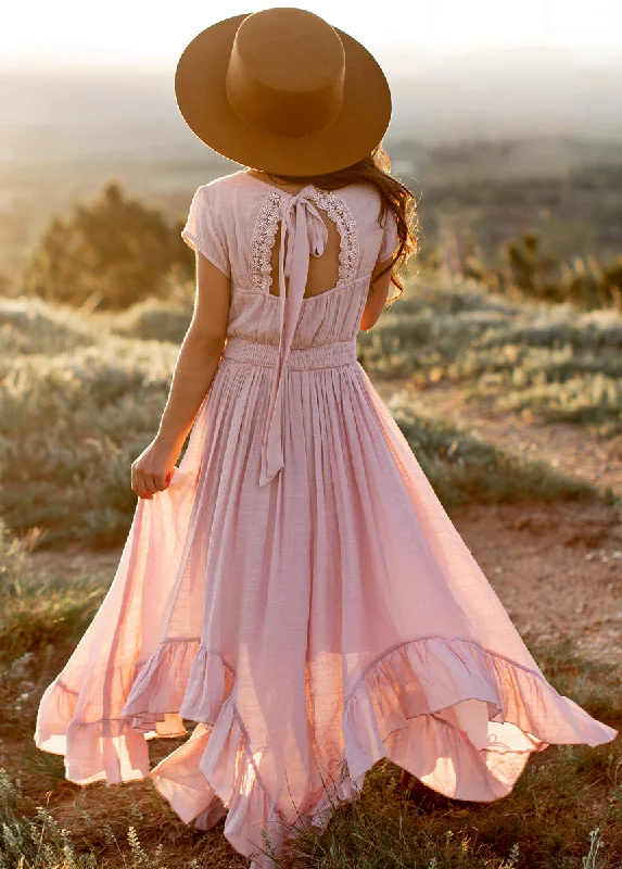 Briley Dress in Lilac Maxi Flowy Bohemian