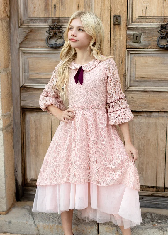 Paris Petticoat Dress in Lilac Tunics stripes playful