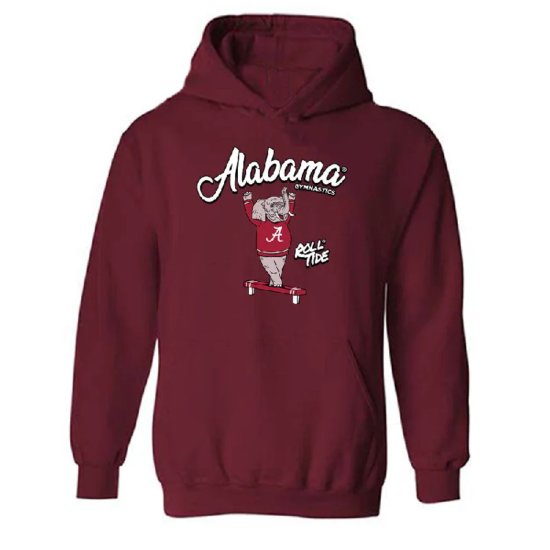 Alabama - NCAA Women's Gymnastics : Kylee Kvamme - Hooded Sweatshirt Hoodie with Zipper Versatile Modern