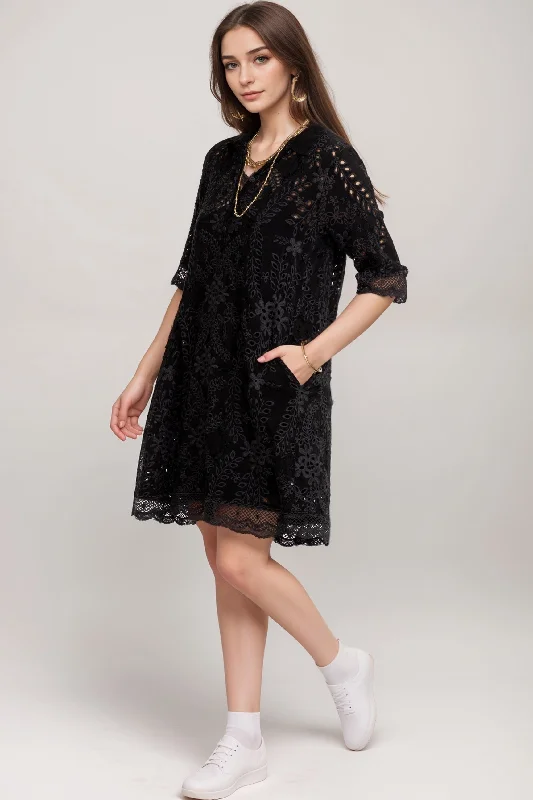 Johnny Was Black Yalladira Malfi Dress C34024 Tunics Print Colorful