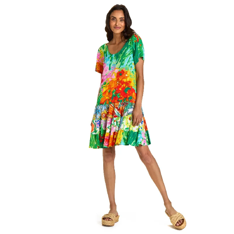 Hattie Dress - Bouquet Burst Tunics Office stylish