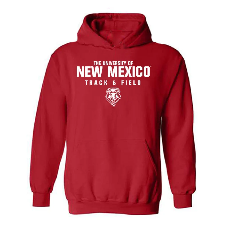 New Mexico - NCAA Women's Track & Field : Meadow Drebert - Classic Shersey Hooded Sweatshirt Hoodie with Lace Feminine Delicate