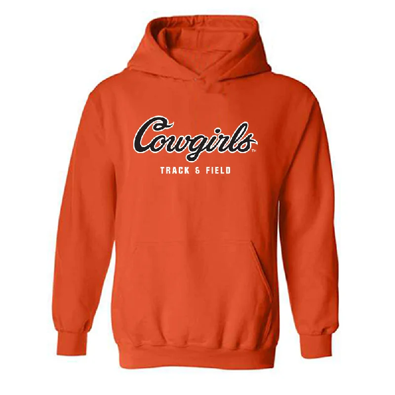 Oklahoma State - NCAA Women's Track & Field : Isis Grant - Classic Shersey Hooded Sweatshirt Hoodie with Rolled Sleeves Casual Relaxed
