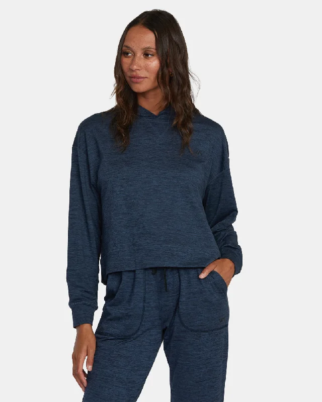 C-Able Cropped Workout Hoodie - Midnight Hoodie with Tie-Dye Psychedelic Retro