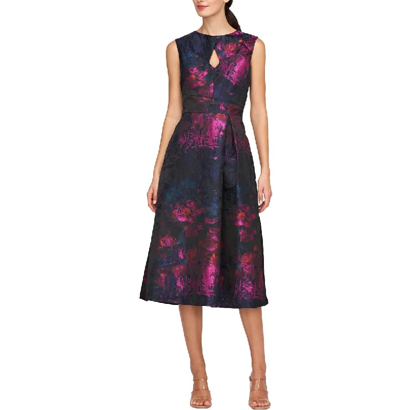 Kay Unger New York Womens Beckett Cut-Out  Cocktail And Party Dress Turtleneck Neckline Stylish