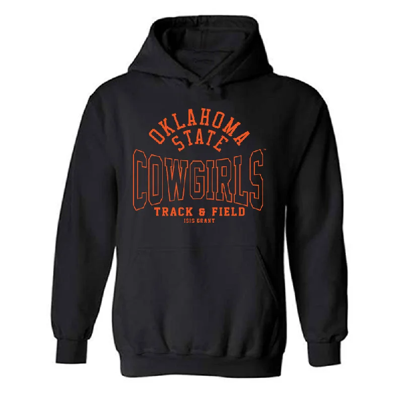 Oklahoma State - NCAA Women's Track & Field : Isis Grant - Classic Fashion Shersey Hooded Sweatshirt Hoodie with Cuffed Sleeves Snug Secure