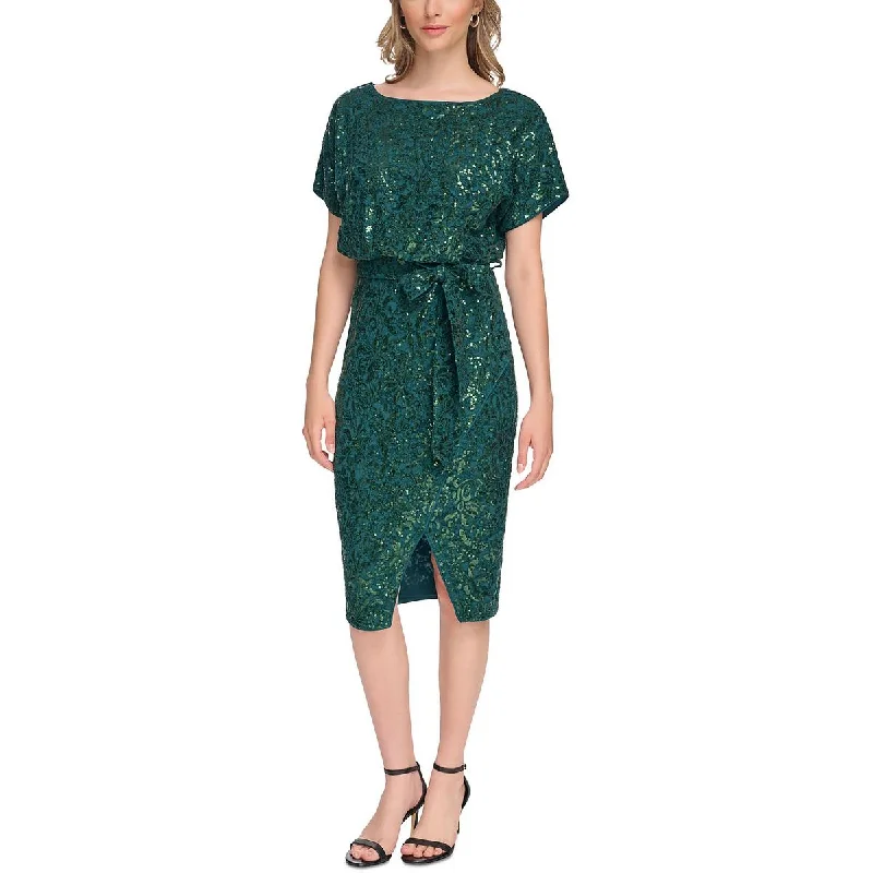 Kensie Womens Lace Sequined Cocktail And Party Dress Tunics Leisure comfortable