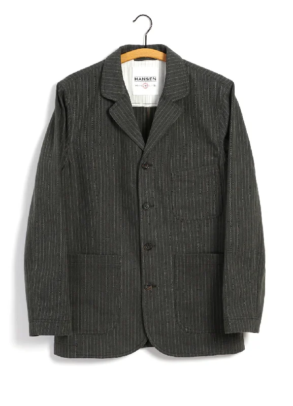 LUKAS | Blazer Jacket | Khaki Pin Satin Fabric Silk Fabric Chiffon Fabric