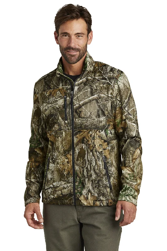 Russell Outdoors Mens Realtree Atlas Water Resistant Full Zip Soft Shell Jacket - Realtree Edge Camo - NEW Oversized Jacket Tailored Jacket Straight Jacket