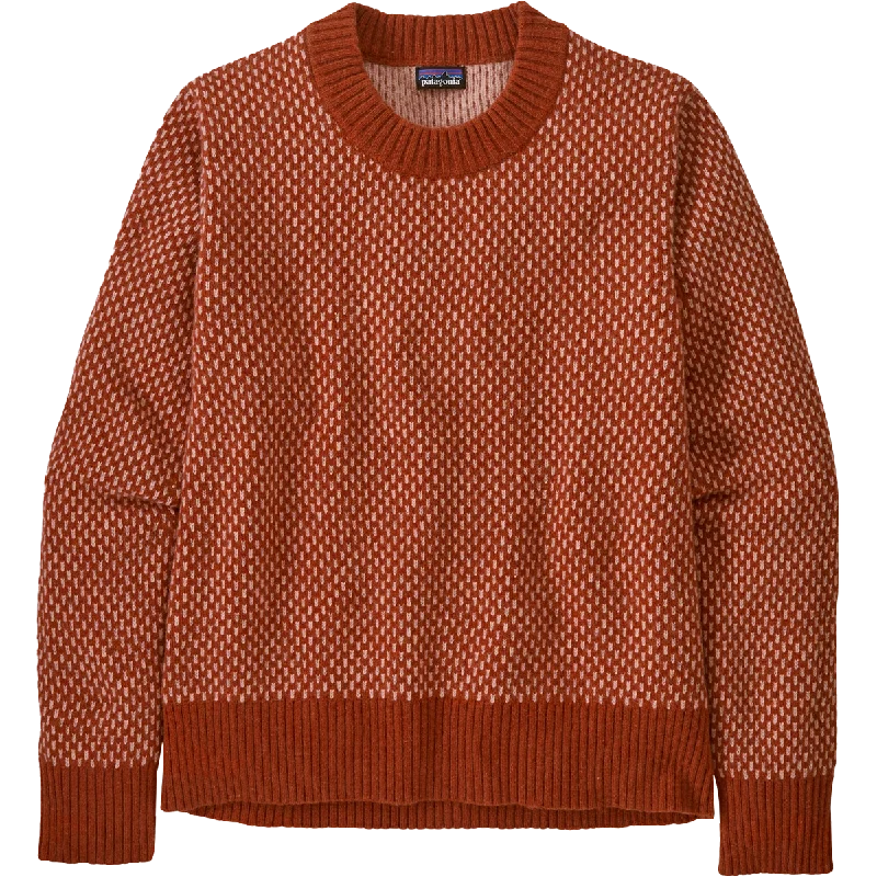 Women's Recycled Wool-Blend Crewneck Sweater Bright Pastel Dark