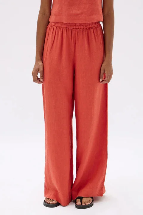 Assembly Label - Nilsa Pant, Papaya Elegant Wool Trousers
