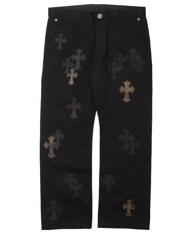 Camouflage Cross Patch Pants Stylish Paperbag Waist Pants