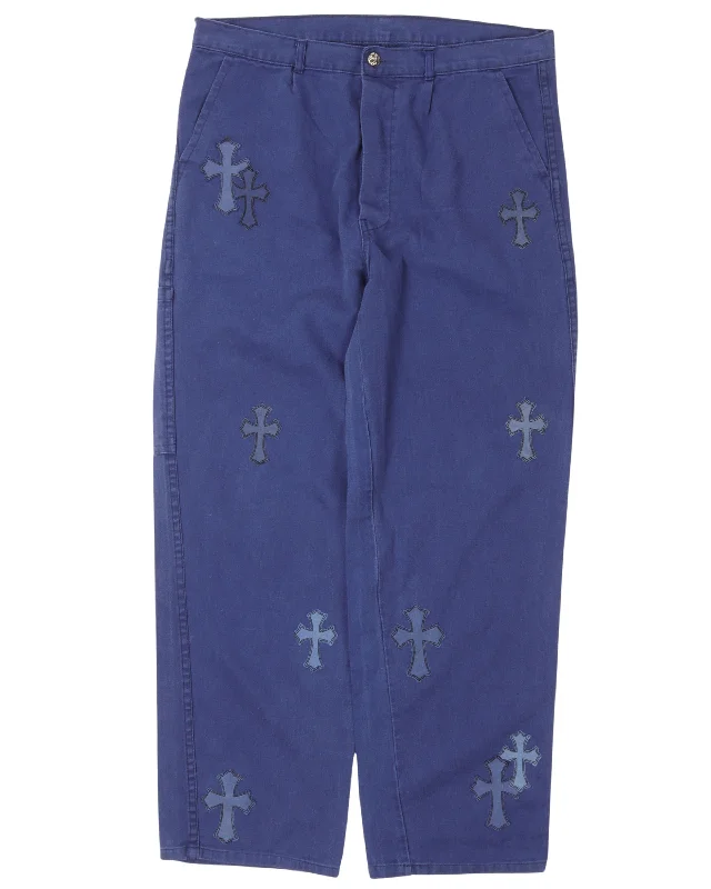 Cross Patch French Work Pants Soft Stretch Leggings