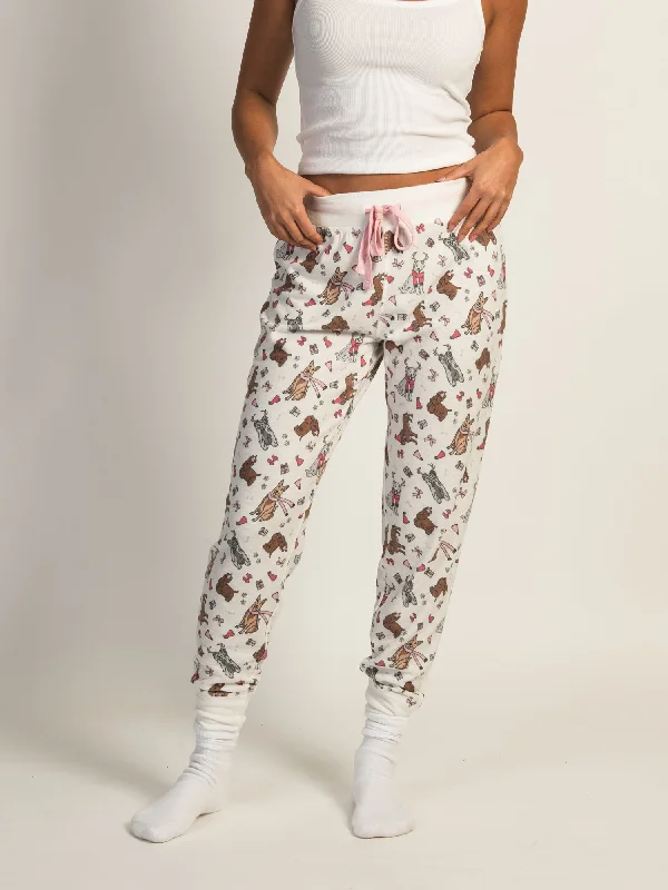 HARLOW AVA LOUNGE PANTS - OFF WHT Fashionable Work Pants