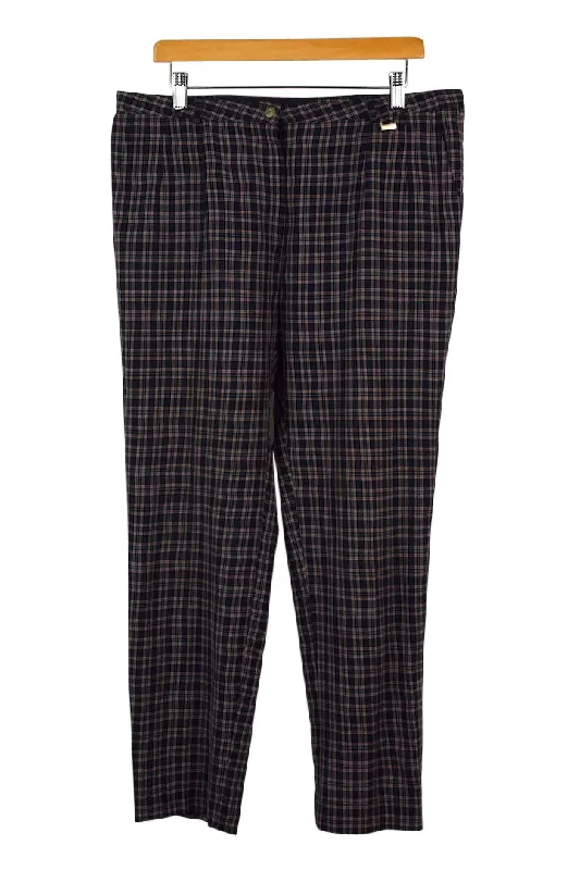 Reworked Red and White Checkered Pants Casual Yoga Pants