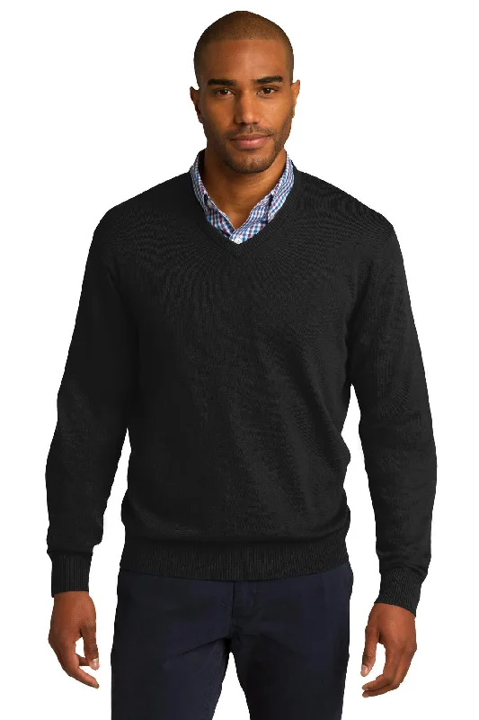Port Authority V-Neck Sweater. SW285 Slim Fit Regular Fit Oversized