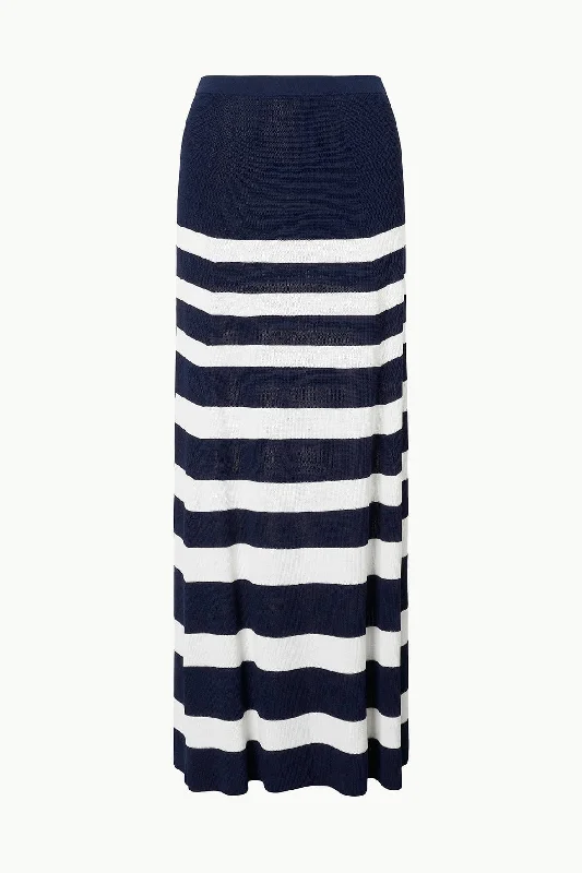 SWIRLING KNIT ARTIFICIAL SKIRT linen skirt airy