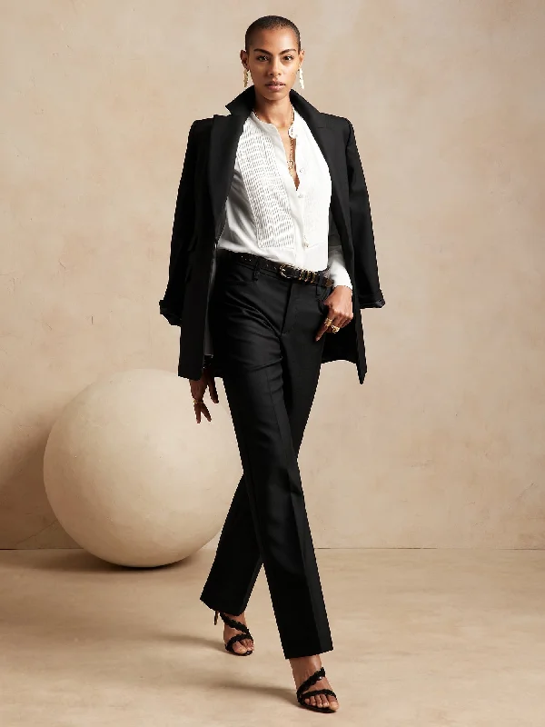 Lido Straight Wool Pant High-Waist Trousers