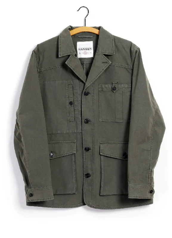 ASLAK | Utility Jacket | Green Nylon Jacket Polyester Jacket Spandex Jacket