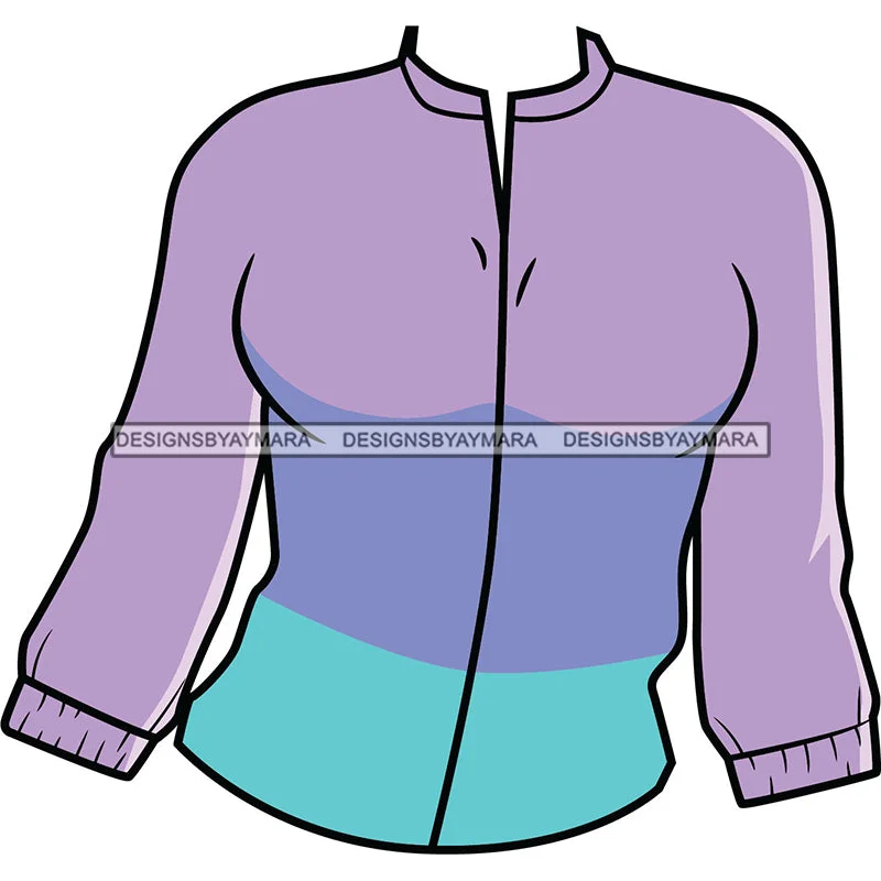 Purple Blue Turquoise Sweater Top SVG JPG PNG Vector Clipart Cricut Silhouette Cut Cutting Knit Fabric Woven Fabric Fleece Fabric