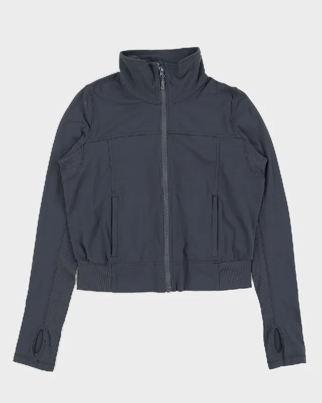 Lululemon Dark Grey Fitted Cropped Jacket - M Tailored Jacket Straight Jacket A-Line Jacket