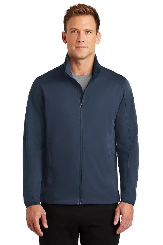 Port Authority Mens Active Wind & Water Resistant Full Zip Jacket - Dress Navy Blue Striped Jacket Polka Dot Jacket Floral Jacket